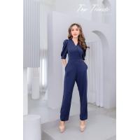 ราคา T JL13 จั้มสูทขายาว ไขว้หน้า ผ้ายืดทั้งตัว มีไซส์สาวอวบ M L36 40 L XL40 44 ชุดผู้หญิง ชุดสาวอวบ ชุดออกงานหรูๆ ชุดทำงาน แฟชั่นผู้หญิง 2022 (12844042275)