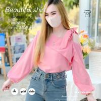 ราคา ด่วนพิเศษ พร้อมส่ง เสื้อลูกไม้ลายฉลุ น่ารักๆ รุ่น บ ปาดไหล่ Recommended (20491135197)