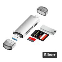 ราคา SD Card Reader USB 3 0 Type C OTG Memory Card Portable Adapter 2 Slots for TF SD Micro SD SDXC SDHC MMC RS MMC Micro SDXC Micro SDHC UHS I for MacOS Windows Linux PC Laptop (21124808343)