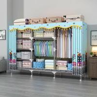 ราคา ตู้เสื้อผ้า Leego 26 มม ตู้แขวนผ้าแขวนผ้าไม้กรอบติดตั้งง่าย 2m5 โครงเหล็กขนาดใหญ่พิเศษกันน้ำทนทานสวยงามความจุขนาดใหญ่ (19925047347)