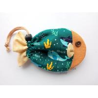 ราคา กระเป๋าหูรูด กระเป๋าสตางค์ กระเป๋าผ้า รูปปลา งานแฮนด์เมด ทำจากผ้าคอตตอน (17690544538)