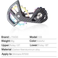 ราคา LTWOO ชุดลูกรอกหลังจักรยาน105 R7000 R8000ล้อเซรามิกแบริ่งคาร์บอนไฟเบอร์ล้อไกด์สำหรับ Shimano 105 R7000 R8000 (11826851805)
