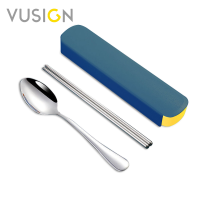 ราคา Vusign ช้อนส้อม ตะเกียบ ชุดช้อนส้อมพกพา ชุดช้อนตะเกียบ พร้อมกล่องเก็บ แสตนเลสหนา ใช้ทานอาหาร ของขวัญ ของชำร่วย สไตล์มินิมอล สีสดใส ทนทาน Cutlery set (21257019003)