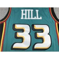 ราคา NBA Jersey Detroit Pistons No 33 Hill Hill Jersey Sports Jerseys Retro label Mesh green (19784464163)