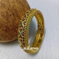 ราคา กำไลสีเงิน กำไลสีทอง กำไลลายพิกุล กำไลสีรมดำ กำไลเจ้าสาว เครื่องประดับล้านนา เครื่องประดับชุดไทย กำไลสำหรับผู้ใหญ่ รอบวง 20 เซนติเมตร (17467588395)