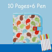 ราคา NHSFUZXX น่ารักมากๆ ตลกๆ กันน้ำ proof ไดโนเสาร์ไดโนเสาร์ไดโนเสาร์ ของขวัญสำหรับเด็ก หมีสำหรับเด็ก ผ้าอ๊อกซ์ฟอร์ด ชุดของเล่นภาพวาดสำหรับเด็ก กระดานวาดรูปหนังสือ สมุดวาดรูปมายากลแบบทำมือ สมุดระบายสีระบา