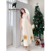 ราคา ป้าย Marmoris เซทยีน เสื้อแขนตุ๊กตาน่ารัก มาพร้แมกระโปรงงานแต่งลายปักดอกๆม้สวยๆ (21190668844)