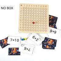 ราคา Montessori เกมกระดานสำหรับเด็ก เกมกระดานสำหรับเด็กคณิตศาสตร์ของเล่นไม้เรียนรู้ตารางการศึกษาพร้อมแฟลชการ์ดนับจำนวนช่วยสอน (21170446843)