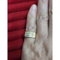 ราคา แหวนเพชรเกสรเบลเยี่ยมคัม3แถวชุบทอง (19882984868)