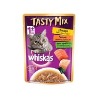 ราคา Whiskas Tasty Mix เทสตี้ มิกซ์ อาหารแมวเปียก ขนาด 70g ยกโหลx12ซอง (20460880472)