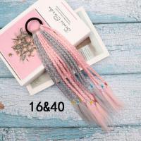 ราคา สังเคราะห์เด็กเปียผมหางม้าพร้อมยางรัด35ซม กล่องเปียผมหางม้าวิกผมหางม้า Hip Hop ประสิทธิภาพเครื่องประดับผม (9749683804)
