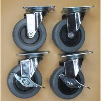 ราคา POSC 1 ชุด 4 ล้อ ลูกล้อยางPU ขนาด 3 นิ้ว แบบแป้นหมุน360 องศา มีเบรค2 ไม่เบรค 2 ล้อเป็น 4 ล้อ งานชุบซิงค์ (353479464)