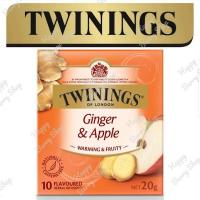 ราคา Twinings GINGER APPLE Warming Fruity ชาทไวนิงส์ ชาขิงและแอปเปิ้ล ไม่มีคาเฟอีน 1 กล่องมี 10 ซอง ชาอังกฤษนำเข้าจากต่างประเทศ (9658252351)