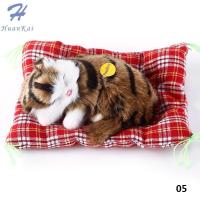 ราคา 1 ชิ้นตุ๊กตาสัตว์จำลองตุ๊กตาแมวนอนหลับของเล่นที่มีเสียงเด็กของขวัญยัดไส้ (3998204746)