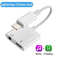 ราคา ตัวแยกสัญญาณแบบ2 In 1ตัวแปลงหูฟังอะแดปเตอร์เชื่อมหูฟัง3 5มม สำหรับชาร์จไฟเพลงใช้ได้กับ IPhone7 8X11 12 13 (14688673501)