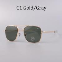 ราคา AO Aviation Sunglasses Men women 2022 American Army Military Optical oval metal driving glasses pilot Oculos de sol masculino (13143935863)