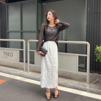 ราคา glitter skirt กระโปรงผ้ากลิตเตอร์ เนื้อผ้ายืดหยุ่นมาก ใส่ออกงาน (21084090177)
