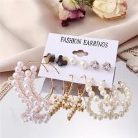 ราคา 17MILE Vintage Big Pearl Hoop Earrings Set For Women Fashion Gold Geometric Heart Circle Hoop Earrings Elegant Wedding Jewelry Gift (9440598655)