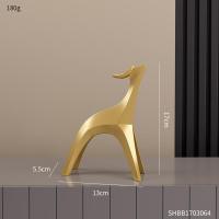ราคา รูปปั้นกวางเรนเดียร์สีทองใสแบบสมัยใหม่ที่สร้างสรรค์รูปปั้นเรซิ่นตั้งโต๊ะสำหรับห้องนั่งเล่นอุปกรณ์ประดับตกแต่งบ้าน (20708273605)
