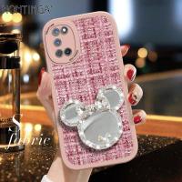 ราคา Hontinga ปลอกกรณีสำหรับ OPPO A5S A5 2020 A52 A53 2020 A54 2021 A55 A57 5G Oppoa53 Oppoa54 Oppoa57 Mickey กระจกนุ่มผ้าซิลิโคนโทรศัพท์กรณีคลุมทั้งหมดกล้องป้องกันกรณีกันกระแทกปกหลังโทรศัพท์ Softcase สำหร