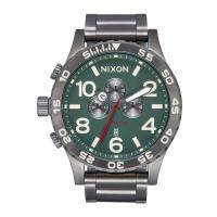 ราคา Nixon 51 30 Chrono รุ่น NXA13895157 00 นาฬิกาข้อมือผู้ชาย ผู้หญิง สายสแตนเลส Light Gunmetal Dk Forest หน้าปัด 51 มม (20303587322)
