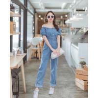 ราคา จั้มยีนส์ขายาวกระดุมหน้าใส่ได้สองแบบ (17462519241)