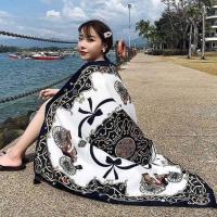 ราคา ผ้าคลุมไหล่ ผ้าพันคอ อเนกประสงค์ ผ้าชายทะเล ผืนใหญ่ สไตล์โบฮีเมียน แต่งชาย 4 มุม สวยๆ (19930177822)