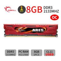 ราคา G Skill Ares แรมความจำเกมเดสก์ท็อป240Pin PC3 17000U 8GB DDR3 OC 2133MHz สีแดง (18673831144)