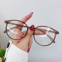ราคา Korean Round Frame Anti Radiation Eyeglasses Women and Men Leopard Replaceable Lenses (16775059654)