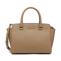 ราคา Michael Kors แท้ หนังฟอกแบบกันรอยขีดข่วน ทรงคลาสสิค สวยหรู มีหลายสี Michael Kors Saffiano Leather Medium Selma Top Zip Satchel 35h8glms2l (18112942064)