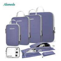 ราคา Alameda Compression Packing Cubes8 piece setLuggage Packing Organizers for Travel Accessories with Shoe Bag Toiletry Bag Wash Bag (21195263615)