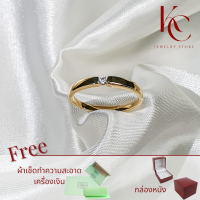 ราคา แหวนชายฝังเพชร Moissanite 2mm ตัวเรือนเงินแท้ 92 5 ชุบทอง 24K Ring metal Silver 925 gem type (17417614458)