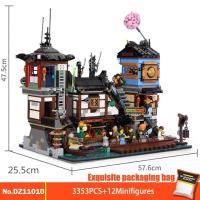 ราคา DIY NINJAGO City Docks MOC 70657 Building Blocks Ninja City Masters of Spinjitzu ภาพยนตร์เด็กการศึกษาประกอบของเล่นของขวัญ (18749989544)