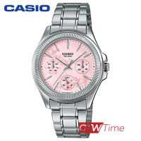 ราคา CASIO นาฬิกาข้อมือผู้หญิง สายสแตนเลส รุ่น LTP 2088D 4AVDF หน้าปัดชมพู (2185078898)
