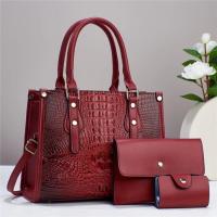 ราคา H0127 กระเป๋าถือ พร้อมส่ง สะพายข้าง แฟชั่นผู้หญิง ทรงเอกสาร tote ลายหนังจระเข้ หนัง PU พียู มีใบลูก กระเป๋าใส่บัตร ไปทำงาน ออกงาน 2024 (21127161640)