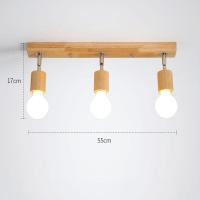 ราคา สไตล์ญี่ปุ่นโคมไฟไม้Track Lighting สปอตไลท์ตกแต่ง สปอตไลท์ตกแต่งโคมไฟมินิมอลเพดาน (20074538631)