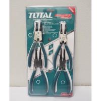 ราคา คีมหนีบ คีมถ่าง 7นิ้ว 4ตัว ชุด คีมหนีบแหวน คีมถ่างแหวน Total (5069954247)