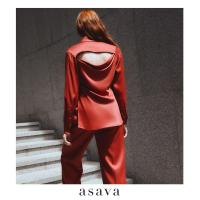 ราคา asava aw22 Asava signature shirt with open back เสื้อเชิ้ตผู้หญิง อาซาว่า แขนยาว กระดุมด้านหน้า (16443248755)