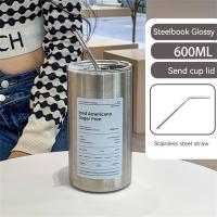 ราคา 600 ml ถ้วยกาแฟสแตนเลสเก็บความร้อน 304 สแตนเลส เก็บร้อน เย็น แก้วกาแฟ แก้วเก็บความเย็น เก็บความร้อน ความจุขนาดใหญ่ มีฝาและหลอดให้ (20480893910)