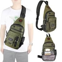 ราคา Vanlison Sling กระเป๋ากระเป๋าเป้สะพายหลังสำหรับผู้ชายผู้หญิงเดินทางกลางแจ้ง สีดำ กองทัพสีเขียว (993590524)
