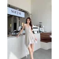 ราคา Goodwear4u Ariel dress เดรสทรงสวย ชุดเดรสดีเทลแต่งริ้วสาหร่าย ใส่สบายๆ (20718801751)