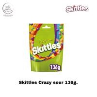 ราคา Skittles Crazy Sours สกิตเทิลส์ ลูกอมเคี้ยวหนึบ กลิ่นผลไม้รสเปรี้ยว136กรัม g BBE 09 2024 (17674746903)