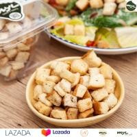 ราคา กรูตอง ครูตองซ์ ขนมปังหั่นเต๋าอบกรอบ คลุกเนยกระเทียมออริกาโน่ Garlic Butter Crispy Croutons mingle with oregano (19640794571)