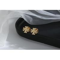 ราคา Tory Burch 925 Sterling Silver Inlaid Shiny Zirconia Double T Classic Stud Earring women fashion DIY jewelry valentines day gift for girlfriend (14509302557)