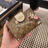 ราคา พิเศษในเวลาจำกัด แท้ COACH C0082 C6390 กระเป๋าสตางค์สุภาพสตรี กระเป๋าสตางค์ขนาดกลาง กระเป๋าสตางค์ใบสั้น กระเป๋าสตางค์หนังใส่บัตรใส่เห (19057055388)