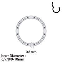 ราคา ZS 1PC บานพับ Segment Hoop แหวนจมูก Multicolor 316L สแตนเลสจมูก Septum Clicker กระดูกอ่อน Tragus Helix Lip Piercing 0 8 1 1 2มม (15111179270)