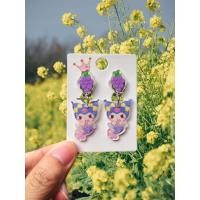 ราคา ต่างหูหนีบเด็ก ลายการ์ตูน สำหรับเด็ก มียางรองกันเจ็บ เลือกลายได้ (20849934213)