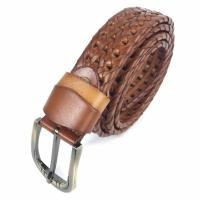 ราคา Chinatown Leather เข็มขัดถักแบนหนังแท้ 1 5 นิ้วสีน้ำตาลเข้ม ดำ แทน (13052382096)
