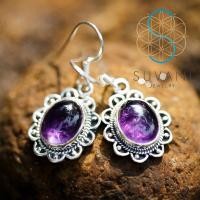 ราคา SUVANI เงินแท้ 92 5 ต่างหูหินอเมทิสต์ Amethyst สีม่วง ทรงวงรี ต่างหูห้อย เครื่องประดับเงินแท้ (10916539559)