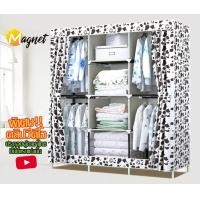 ราคา MGN ตู้เสื้อผ้า DIY 3 บล๊อค เปิดข้าง 04 โครงเหล็กเคลือบกันสนิม ตู้ใส่เสื้อผ้าพับเก็บได้พร้อมผ้าคลุม ตู้เสื้อผ้า ลายขวดนม F 3 (349435747)